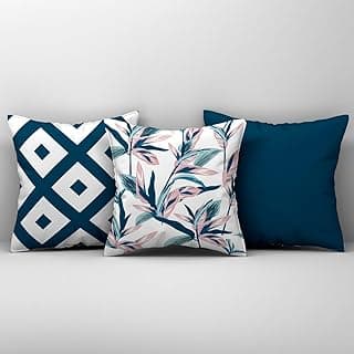 Kit trio de almofadas estampadas em veludo suede para decoração de sala e quarto
