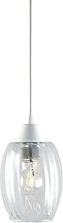 Taschibra BADIH 02110071-01, Pendente PP Canelado Transparente 1X E-27, 40 W, Branco