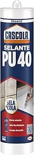 Cascola Selante Adesivo Branco, Selante PU 40 Contrução, Cola PU 40 silicone adesivo extra forte para interior e exterior, Branco, 1x380g