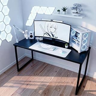 Escrivaninha Industrial 115cm Mesa Computador Loft para Estudo Trabalho Home Office (Preto)