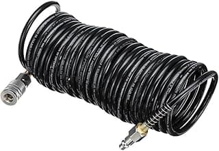 Mangueira de ar preta de 7,6 m com acoplador rápido NPT de 1/10.2 cm