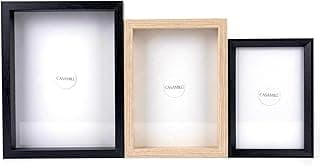 Kit 3 Porta Retrato MDF 10x15, 13x18 e 15x20 CASAMILU Black PMG | Premium Elegante Sofisticado Decorativo Moderno Minimalista Clássico Resistente Presente Criativo para Decoração Sala Quarto Escritório