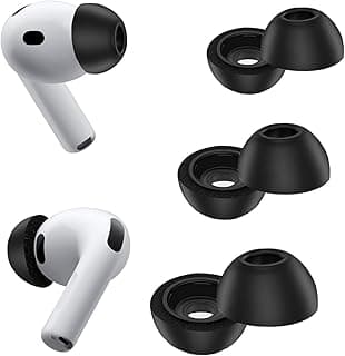 Ponteiras de Espuma de Substituição para Airpods Pro 3, Ponteiras Macias para Airpods Pro de 3ª Geração, Antiderrapantes, Sem Pressão, Compatíveis com O Estojo de Carregamento, 3 Pares
