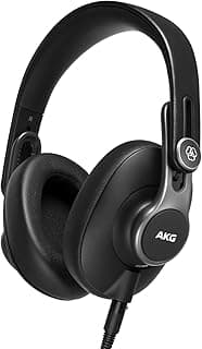 Fones de ouvido AKG Pro Audio K371 pretos dobráveis para estúdio