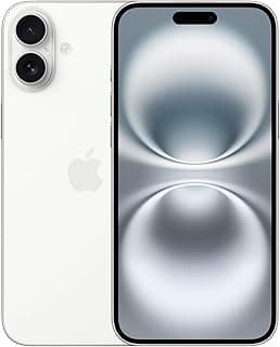 iPhone 16 Plus 256 GB Branco, frente, câmera dupla, visor OLED, logotipo da Apple