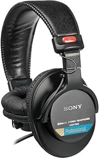 Fone de ouvido Sony MDR-7506 com fio preto profissional