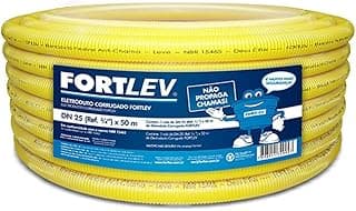 Mangueira Corrugada 3/4 Pol x 50 m Amarela Fortlev