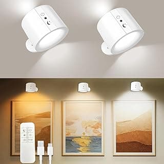 Luzes LED brancas montadas na parede arandela magnética controle de toque luz de parede plástico ABS rotação 360° lâmpada dupla face para quarto, corredor, escada, decoração interna