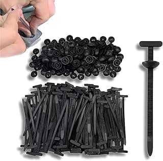 Kit de abraçadeiras de nylon em T preto para manutenção automotiva