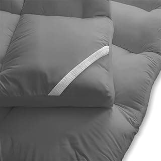 Protetor de colchão cinza ortopédico para cama de solteiro
