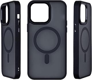 Capa anti-impacto preta para iPhone 15 Pro com design MagSafe