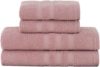 Quatro toalhas de banho rosa pálido Buddemeyer Vanilla Extra Soft 100% algodão