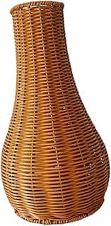 Vaso decorativo de flores moderno em polipropileno, cor marrom claro