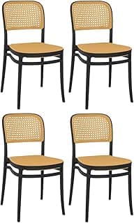 Kit 4 Cadeiras de Jantar Roma para Sala e Cozinha - Preto