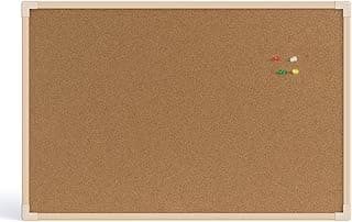 Quadro de Aviso Cortiça Moldura Madeira Pinus Neo STALO, 60x40