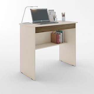 Escrivaninha Mesa para Computador Gamer 1 Gaveta Quarto Estudo Escritório Home Office (OFF WHITE FREIJÓ)