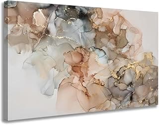 Quadro decorativo abstrato rosegold para sala ou quarto, sem moldura, em tela canvas.