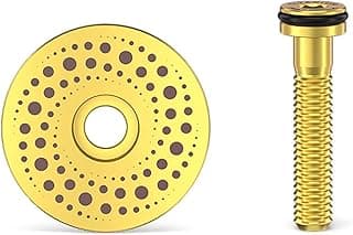 Tampa de Fone de Ouvido para Bicicleta em Liga de Titânio com Parafuso para Mountain Bike MTB 3,5 cm Dourado Galáxia