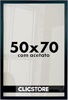 Moldura 50x70 com acetato branca para fotos, quadros e certificados