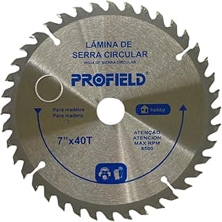 Disco Serra Circular para Madeira, 180mm, 40 Dentes, Furo 22,23mm, Compatível com MDP e PVC