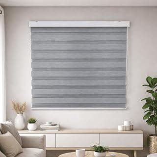 Persiana Zebra Prime 140larg x 160alt Mescla Cinza