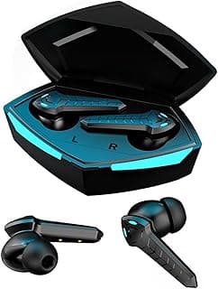 Fones de ouvido musicais com codificação AAC, modo de baixa latência, para entusiastas de jogos, pretos