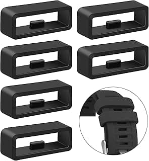 Pacote com 6 pulseiras de relógio pretas para Garmin Forerunner 265/35/235, Forerunner 945/935
