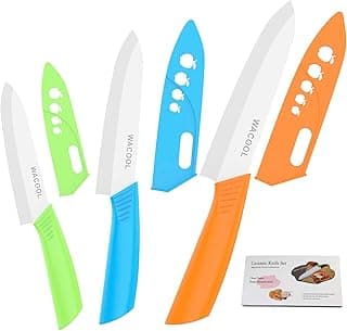 Conjunto de facas de cerâmica WACOOL multicor com três peças