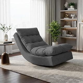 Poltrona Balance Leve Balanço Linho Premium Easy Clean Luxo Para Sala Quarto Conforto Relaxante (Cinza)