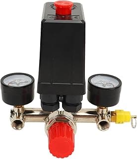 Válvula de controle de pressão de compressor de ar com dois medidores para regular a pressão do ar em workshops