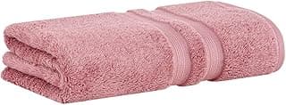 Toalhas de banho rosa blush Buddemeyer, dobradas, fundo branco
