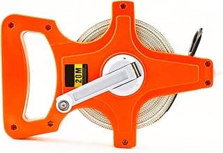 Fita métrica de carretel aberto – Fita métrica longa com moldura resistente, enrolamento suave e marcações precisas, ideal para levantamento, paisagismo e construção