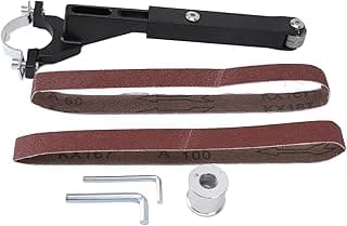 Conjunto de ferramentas para lixamento com adaptador de lixadeira de cinto e correias de lixamento