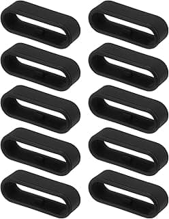 Nove anéis de substituição de silicone preto para pulseira de relógio