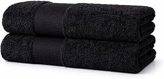 Kit 02 Toalha de Banho Fio Penteado Grossa Extra Soft 500g/m² 100% Algodão (Preto)