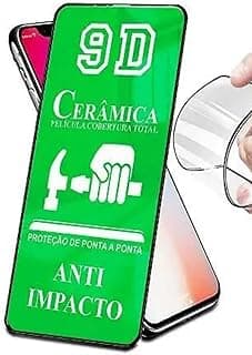Película de vidro temperado 9D para smartphones, proteção total, verde
