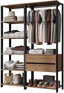 Guarda-roupa Closet Modulado Valencia 2 Gavetas 129cm Rustic/preto Madesa Xa