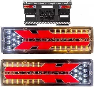 Par Lanterna Led Caminhão Traseira Seta Sequêncial 30Cm KLX Qualidade e Inovação