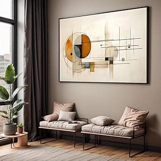 Quadro decorativo abstrato geométrico 130x90 cm para sala ou quarto