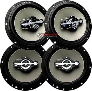Kit 4 alto-falantes automotivos 6 polegadas preto e cinza