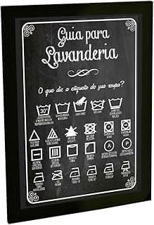 Quadro Decorativo A3 Guia para Lavanderia Estilo Retro