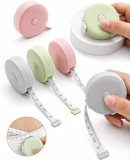 Fita Métrica Corporal Retrátil, 150 cm, com Trava e Botão, para Medição de Circunferência (Verde)