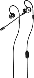 Fone de ouvido intra-auricular SteelSeries Tusq preto com microfone destacável