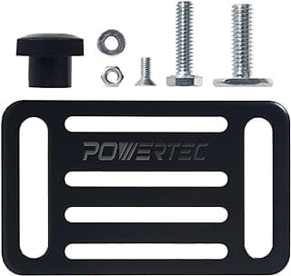 Placa de montagem POWERTEC com parafusos sextavados e acessórios