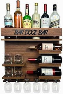 Barzinho Adega Parede - Bar Doce Bar - 54 x 51 Imbuia