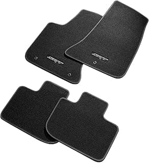 Conjunto de tapetes de carpete berbere pretos Mopar com logotipo SRT bordado