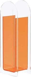 Vaso decorativo acrílico arco laranja mesa casamento