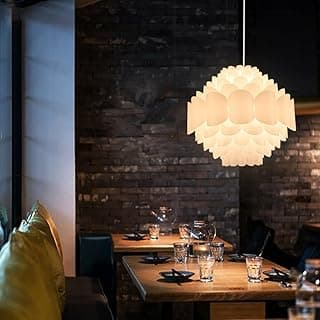 OUFULA Nórdico Moderno Quarto Pendente Lâmpada LED Moda Simples Aconchegante Sala Restaurante Quarto Infantil Bar Balcão Café Escada Candelabro (Estilo 2 A D38CM)