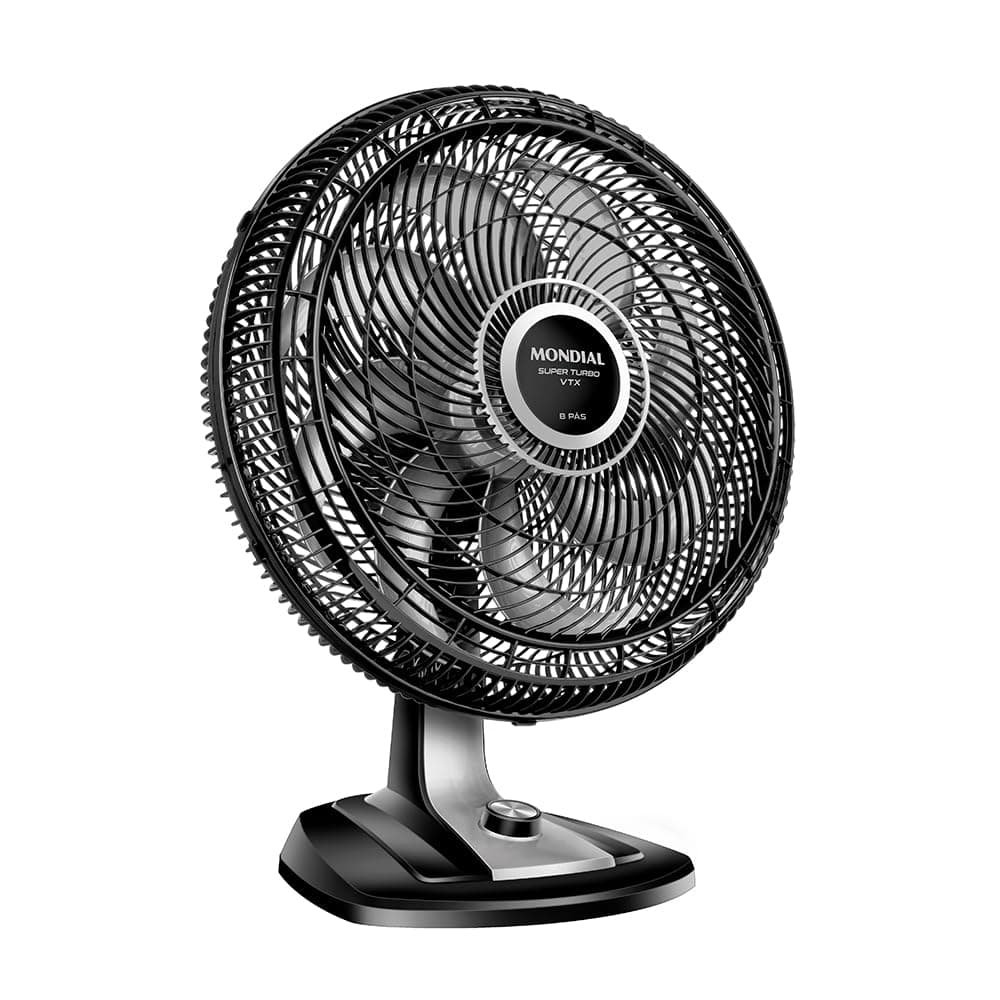 MONDIAL Ventilador 50cm Super Turbo 8 Pás, Preto/Prata, 150W, 110V - VTX-50-8P