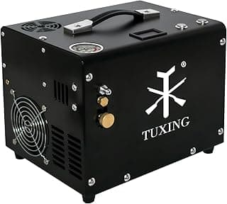 Compresor de ar TUXING PCP 4500psi preto para paintball e tanques de mergulho